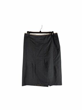 Gunex Made in Italy Gray Wool Blend Tailored Pencil Skirt Size 6
